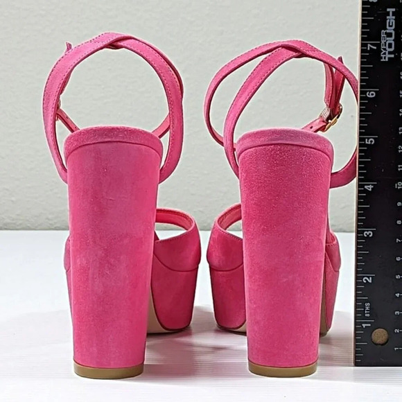 Stuart Weitzman Women's Ryder II Ankle Strap Heel Platform Size 37 (MSRP $495) - Picture 8 of 11